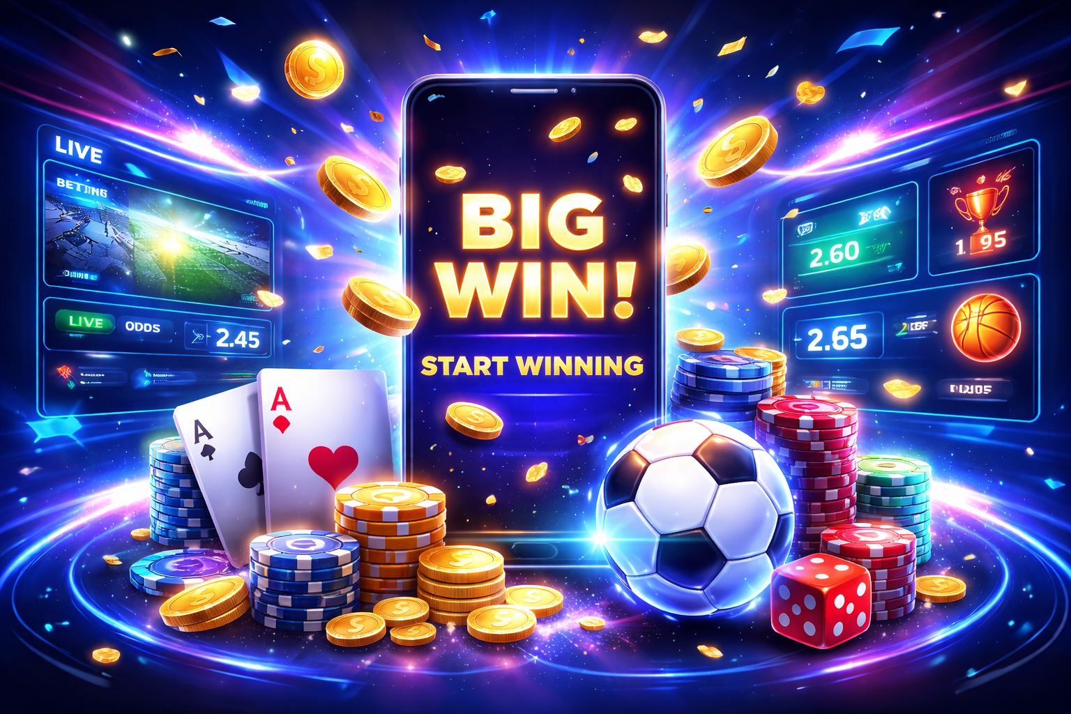 Escena de celebración de juego digital representando un inicio exitoso en Betitor