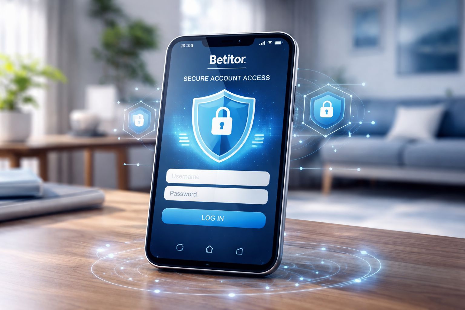 Proceso de inicio de sesión protegido Betitor con funciones de seguridad en Argentina